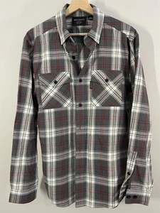 Harley-Davidson Men's Plaid Button Down Long Sleeve Shirt Gray Red 96652-23VM - Picture 1 of 8