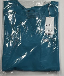 NWT Figs Womens Catarina Medium Teal One-Pocket Scrub Top Technical Collection - Picture 1 of 3
