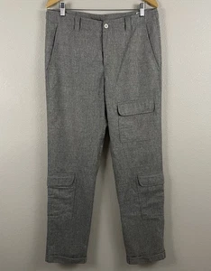 Brunello Cucinelli Mens 50 Gray 100% Wool Cargo Pants - Picture 1 of 8