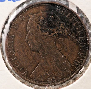 1861 Canada Nova Scotia 1 Cent Large Cent 1¢ Queen Victoria KM# 8 SP4976 - Picture 1 of 2