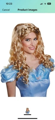Cinderella live Action Movie Adult blonde Costume Wig - Disguise - Image 1 of 3