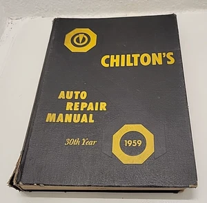 Chilton's Auto Repair Manual 30th Year 1959 Car Mechanic Service Hardcover - Picture 1 of 7