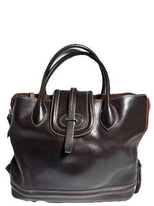 Dooney & Bourke Toscana Espresso  Florentine Leather Side Zip Satchel Bag Tote - Picture 1 of 24