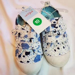 Cat & Jack Sneakers Shoes Toddler 10 Blue and white 2 strap canvas NWt - Picture 1 of 4