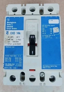 Westinghouse EHD3020 Circuit Breaker 20A 480V 3 Pole - Picture 1 of 4