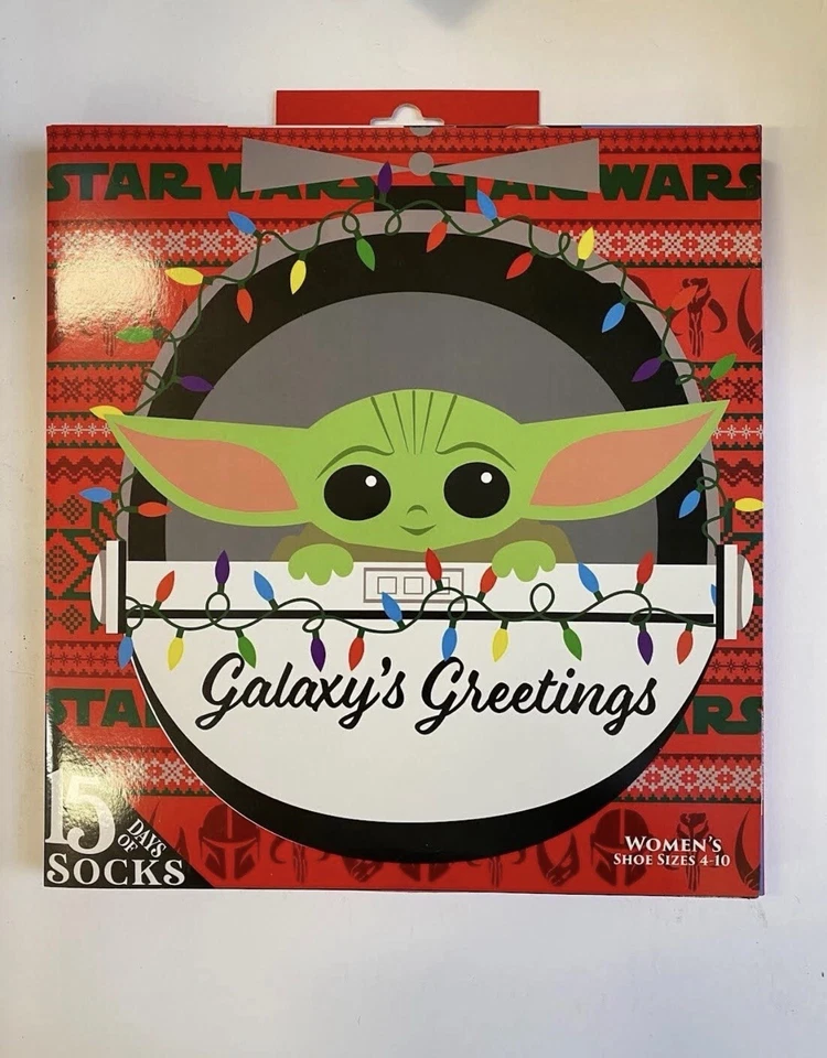 Star Wars Mandalorian Baby Yoda 15 Días de Calcetines Calendario de Adviento Mujer’s 4-10 Foto 1 de 3