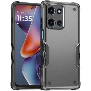 Military Grade Shockproof Hybrid Armor Case for Motorola Moto G 2025 - Grey - Imagen 1 de 4