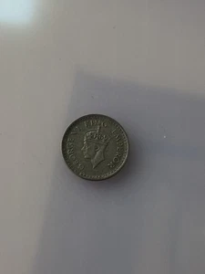 1944 BRITISH INDIA 1/4 RUPEE - Rare Coin - Picture 1 of 2