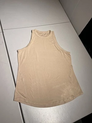 Lululemon Top Women's 16 Hold Tight Tank Shirt Nude Tan Brown Ribbed Gym Yoga - Image 1 of 4