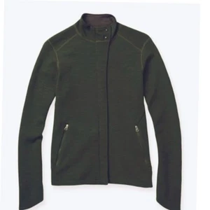 Ibex Izzi Sweater Jacket Womens Full Zip Green Wool Size Small - Picture 1 of 9