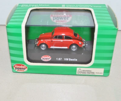 MODEL POWER MINIS VW Beetle Diecast 1:87 Scale New MIP HO - Image 1 of 2