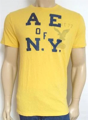 American Eagle Outfitters AEO AE Of NY Printed T-Shirt Yellow Tee Shirt New NWT - Image 1 of 2