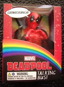 DEADPOOL New 2024 TALKING BUST & MINI COMIC BOOK SET WITH DEADPOOL CRAZY PHRASES - Picture 1 of 3