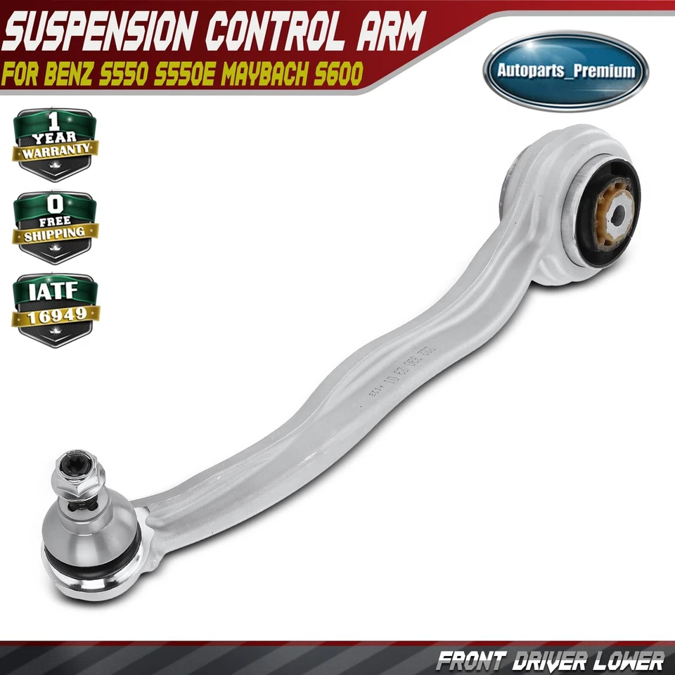 Braço de controle dianteiro esquerdo inferior dianteiro para Mercedes-Benz S550 S550e Maybach S600 - Imagem 1 de 4