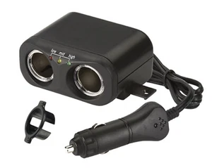 NARVA 2 ACCESSORY SOCKETS - CIGARETTE LIGHTER PLUG WITH EXTENDED LEAD 10AMP 12V - Picture 1 of 4