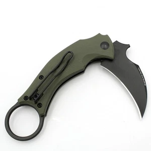 FOX Knives FX-591-OD - Bastinelli Black Bird Karambit - N690Co/Olive G10 - EDC - Picture 1 of 4