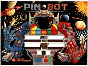 Williams Pinbot PIN * BOT pinball machine translite - Picture 1 of 2