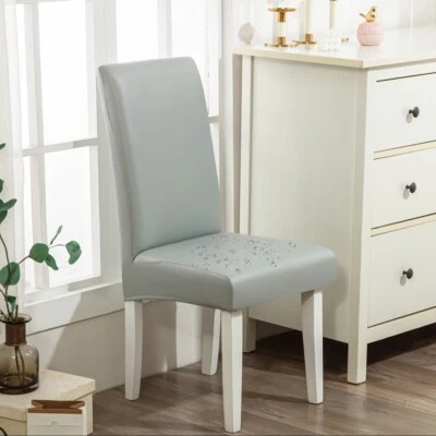 4/6 Pcs Restaurant Chair Covers Waterproof PU Decorative Protective Covers