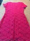 Gorgeous Ralph Lauren Hot Pink Dress 10P with beautiful lace pattern