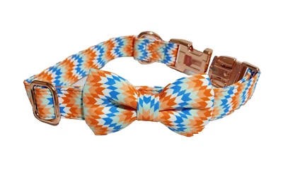 Dog Collar with Bowtie, Muticolor Classic Dog Collar for Medium Size dogs - Image 1 of 4