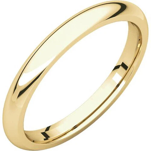 2.5mm 14K Solid Yellow Gold Dome Half Round Comfort Fit Wedding Band Size 6.25 - Image 1 of 1
