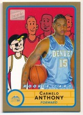 CARMELO ANTHONY 2003/04 TOPPS BAZOOKA #278 RC ROOKIE GOLD DENVER NUGGETS SP RARE