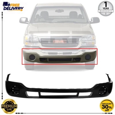 Front Bumper Cover Primed For 2003-2006 GMC Sierra GM1000685 12335964 88979836 - Image 1 of 4