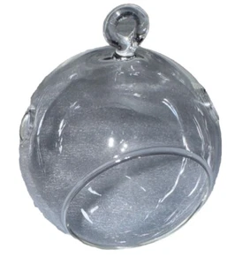 Clear Glass Ball Bauble Empty Terrarium Vase Christmas Tree Hanging Ornament - Picture 1 of 4