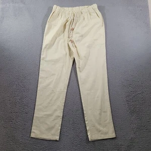 Man Wan Walk Pants Men Medium Yellow Chino Straight Leg Lightweight Beach Summer - Picture 1 of 11