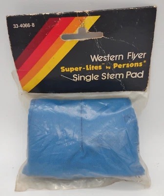 New Old Stock Bike Stem Pad Blue Color Biking Cycling  - Image 1 of 4