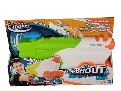 HASBRO Nerf Super Soaker Washout 650ml - 11 Meter SPRTIZE-Wasserpistole-Neu