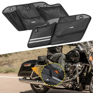 Bolsa de herramientas de almacenamiento organizadora de pared forro alforja negra para Harley Touring 1993-13 - Imagen 1 de 7