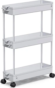 Slim Rolling Storage Cart, 3 Tier Storage Organizer Laundry Room Organizer Mobil - Picture 1 of 8
