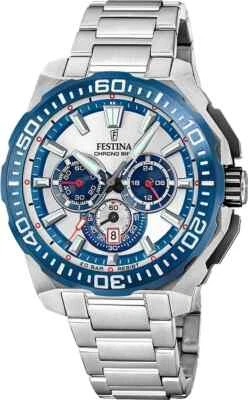 Orologio cronografo Uomo Ragazzo Festina CHRONO BIKE F20724/1 acciaio argento - Immagine 1 di 4