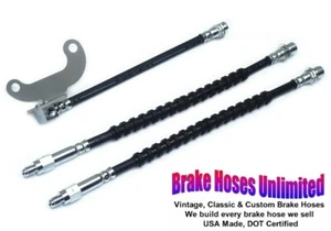 BRAKE HOSE SET Ford Custom 1973 1974 1975 1976 1977 1978 - Picture 1 of 2