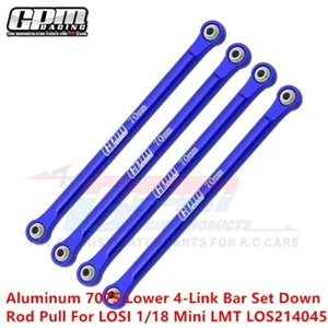 GPM Aluminum 7075 Lower 4-Link Bar Set Down Rod Pull For LOSI 1/18 Mini LMT 4X4 - Picture 1 of 11