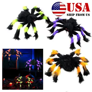 Halloween Hanging Decoration Giant Realistic Hairy SPIDER Outdoor Yard Decor - Picture 1 of 95