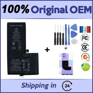 4510mAh IPHONE 11 PRO MAX BATERÍA NUEVA FABRICANTE DE EQUIPOS ORIGINALES CAPACIDAD SUPERIOR +/ HERRAMIENTAS + ADHESIVO - Imagen 1 de 1