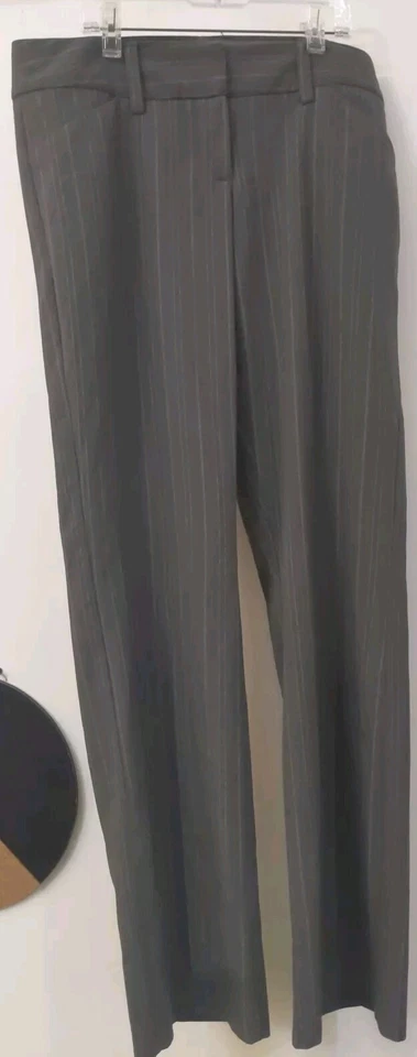 Pantalones de vestir My Michelle gris blanco a rayas talla 7 Foto 1 de 4