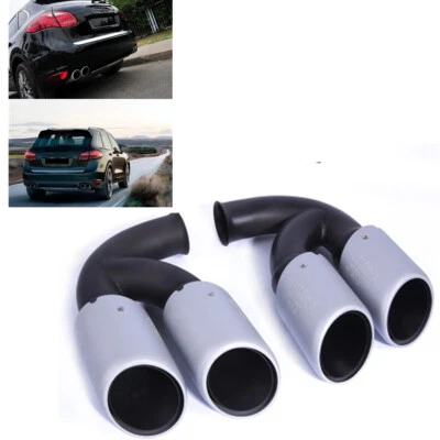 Punta de tubo silenciador punta de escape trasero para motor 10-14 Porsche Cayenne V8 C108 2 piezas Foto 1 de 4