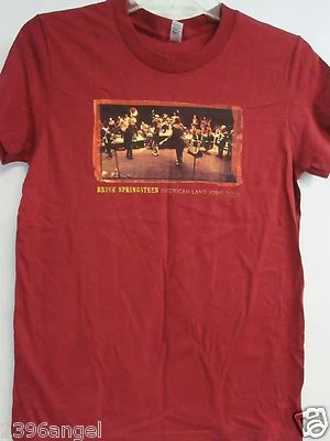 CAMISA DE MÚSICA DE CONCIERTO BRUCE SPRINGSTEEN BANDA AMERICANA LAND NIÑAS GRANDE Foto 1 de 2