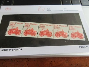 Mint NH US Scott # 1908 20C Fire Pumper Plate No. 11 Strip of 5 - Picture 1 of 1