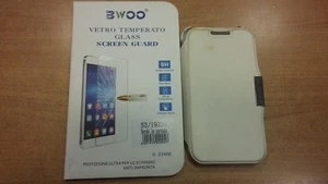 JAMMYLIZARD Custodia in pelle per Samsung Galaxy S3, BIANCA + VETRO DISPLAY - Foto 1 di 1