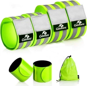 6 Pcs Reflective Bands for Arm/Wrist/Leg Reflective Running Gea High Visibility - Picture 1 of 6