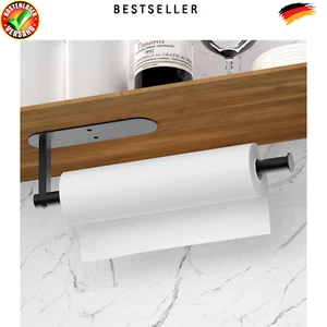 Küchenrollenhalter, 33cm Küchenrollenhalter Wand Selbstklebend oder Bohrbar, Küc - Bild 1 von 8