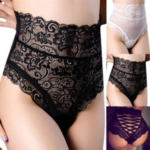 Mujeres Encaje Cintura Alta Calzoncillos Bragas Sexy Lencería Ropa Interior Prendas para dormir - Imagen 1 de 14
