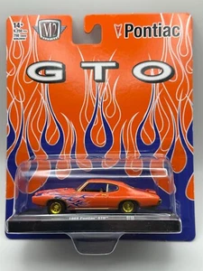 M2 MACHINES 2025 1:64 CHASE AUTO DRIVERS 1969 PONTIAC GTO R123 24-59 ORANGE MOMC - Picture 1 of 7