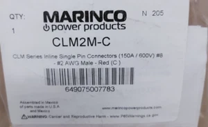 Marinco CLM2M-C CLM Serie Inline Pin Stecker 150A/600V #8-#2 AWG Stecker rot - Bild 1 von 2