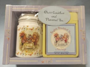 Hallmark Houston Harvest 🐻 Bear Glass Canister & 6 English Breakfast Tea Bags - Picture 1 of 5