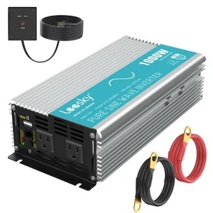 Inversor de potencia de onda sinusoidal pura de 1000 vatios CC 12V a CA 110V 120V convertidor de potencia - Imagen 1 de 7